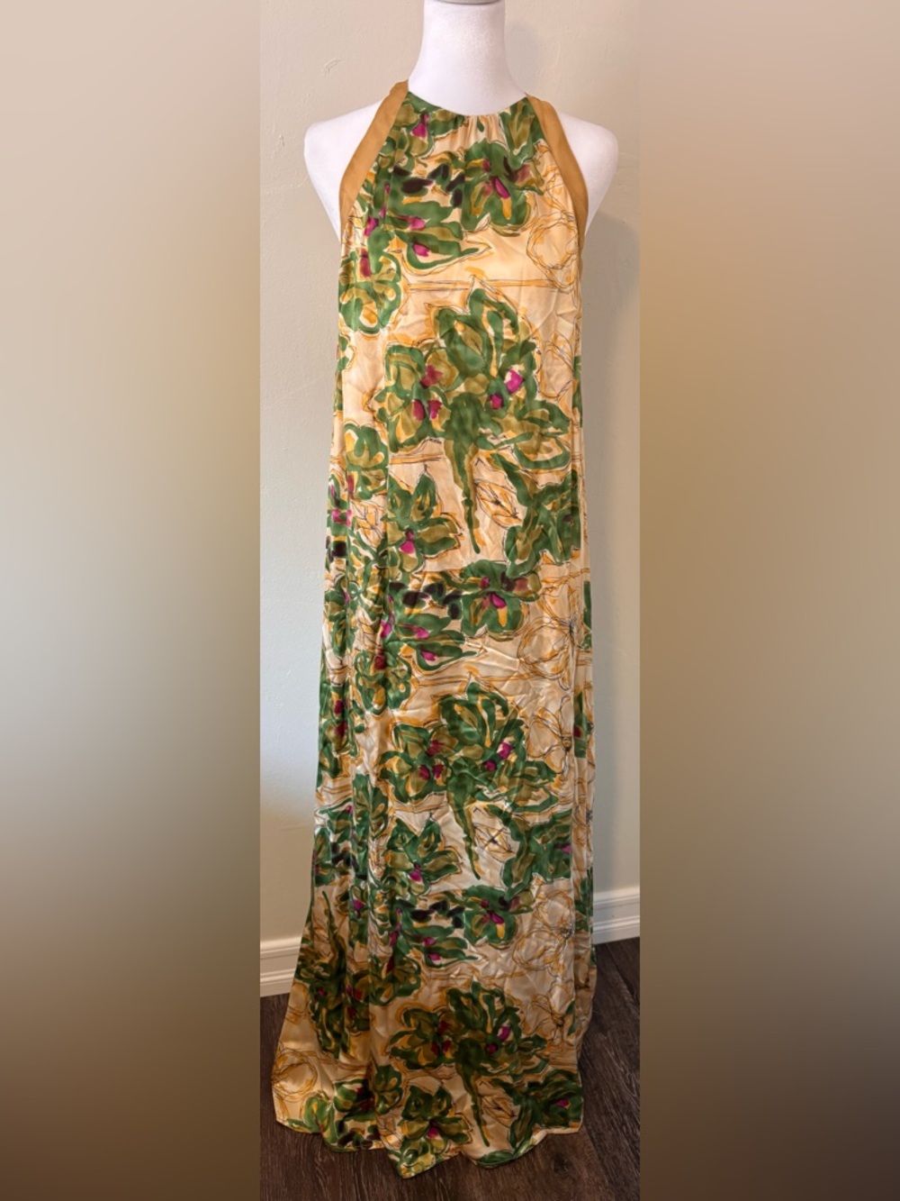 Karen Zambos Vintage Couture Floral 100% Silk Dress Women’s Size 6